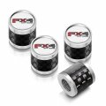 Ipick Image For Ford F-150 Fx4 Off Road In White On Real Carbon Fiber Barrel Silver Aluminum Tire Valve Stem Caps