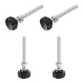 4 Sets Knurled Knobs Thumb Screws With Nuts Washers Metric M5 X 50mm Male Thread 18mm Plastic Head Zinc Plated Carbon Steel 