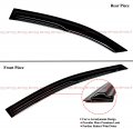 Premium 3d Wavy Sport Black Window Visor Rain Guard Deflector Compatible For 2022-2023 Subaru Wrx 5th Gen Vb