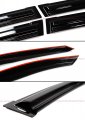 Premium 3d Wavy Sport Black Window Visor Rain Guard Deflector Compatible For 2022-2023 Subaru Wrx 5th Gen Vb