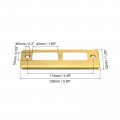 Uxcell Door Strike Plate 128mm X 42mm 201 Stainless Steel Latch Deadbolt For Frame Jamb Gold