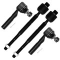 4 Piece Front Inner And Outer Tie Rod End Kit Es80378 Ev80379 For Toyota 4runner 2003 2009 Lexus Gx470 Fj Cruiser 2007 