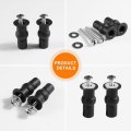 2pcs Toilet Seat Hinges Screws Top Fixing Part Device Rubber Nut