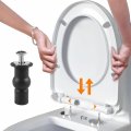 2pcs Toilet Seat Hinges Screws Top Fixing Part Device Rubber Nut