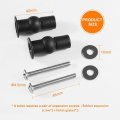 2pcs Toilet Seat Hinges Screws Top Fixing Part Device Rubber Nut