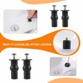 2pcs Toilet Seat Hinges Screws Top Fixing Part Device Rubber Nut