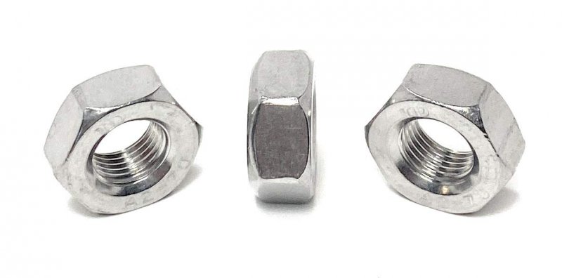 M10-1 00 Stainless Steel Din934 Extra Fine Thread Metric Finished Hex Nut M10x1 Qty 25
