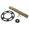 Gold O Ring Chain And Sprocket Kit For Kawasaki Kx250 1990 To 1993 1997 1998 Kx500 1989 2004 14 47 Gear Ratio 114l 