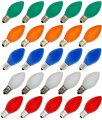 25-pack C7 Multicolor 7-watt Christmas Light Bulbs Ceramic Base Extended Life