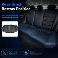 Black Rear Bench Bottom Replacement Seat Cover For Honda Accord 2008 2009 2010 2011 2012 Microfiber Leather Custom Fit Sedan