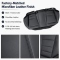 Black Rear Bench Bottom Replacement Seat Cover For Honda Accord 2008 2009 2010 2011 2012 Microfiber Leather Custom Fit Sedan