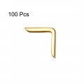 Uxcell Metal Book Corner Protectors Edge Cover Guard 13 X 2 4mm Gold Tone 100pcs
