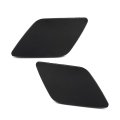 Front Headlight Washer Cover Cap 1 Pair For Audi A6 C6 2005 2008 4f0955275 4f0955276 Black Pc Plastic 