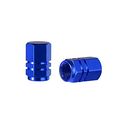 Eboot 8 Pieces Tire Stem Valve Caps Wheel Covers Car Dustproof Cap Hexagon Shape Blue