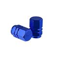 Eboot 8 Pieces Tire Stem Valve Caps Wheel Covers Car Dustproof Cap Hexagon Shape Blue