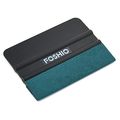 Foshio Black Card Squeegee With Green Micro-fiber Felt Edge 4 Inch Car Vinyl Installing Handy Tool For Auto Wrapping Pack-3 
