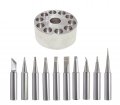 T18 Soldering Tips 10pcs Replacement Set For Hakko Fx 888d 8888801 Fx 600 With Solid Metal Tip Holder Copper Various Needs 