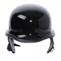 Tcmt Dot German Motorcycle Open Face Helmet For Chopper Cruiser Biker Gloss Black L 