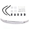 1pc Silver Chrome Hood Deflector Bug Shield For 2017-2021 Ford F250 F350 Super Duty