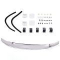 1pc Silver Chrome Hood Deflector Bug Shield For 2017-2021 Ford F250 F350 Super Duty