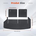 Cargo Liners And Backrest Mats For Highlander 7 Seat 2008 2013 Black Tpe Rear Trunk Liner 3 Piece Set