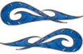 Weston Ink New School Tribal Car Truck Atv Or Motorcycle Flame Stickers Decal Kit In Blue Diamond Plate 