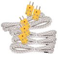 5pcs 3m K Type Mini-connector Thermocouple Temperature Probe Sensor Measure Range -50 700a C