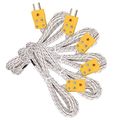 5pcs 3m K Type Mini-connector Thermocouple Temperature Probe Sensor Measure Range -50 700a C 