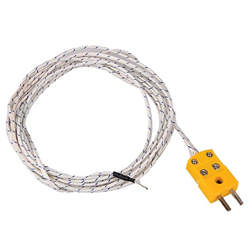 5pcs 3m K Type Mini-connector Thermocouple Temperature Probe Sensor Measure Range -50 700a C