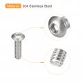 Uxcell 4-40x3 8 Button Head Socket Cap Screws 50pcs 304 Stainless Steel Fasteners Hex Bolts Full Thread Drive