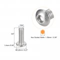 Uxcell 4-40x3 8 Button Head Socket Cap Screws 50pcs 304 Stainless Steel Fasteners Hex Bolts Full Thread Drive