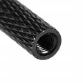 Uxcell M3x40mm Aluminum Standoff With Mesh Texture Column Spacer For Rc Airplane Fpv Quadcopter Cnc Black 2pcs