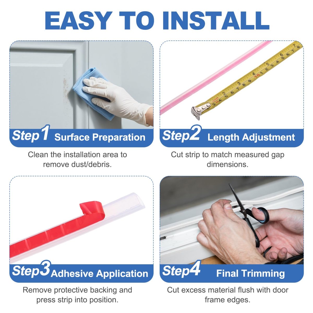 Weather Stripping Door Seal 10 Ft Self Adhesive D Shape Silicone Strip Window Gap Filler For Frame Insulation 15 32 W X 1 4 In
