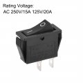 Uxcell 5pcs Spst 2 Position On Off 2pin Boat Rocker Switch Toggle Ac 250v 15a 125v 20a For 32x14mm Snap In