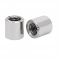 Uxcell M8 Round Connector Nuts 304 Stainless Steel Coupling Nut 12 0mm 0 47inch Length Pack Of 5