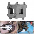 Qiilu Car Rear Disc Brake Piston Retractor Tool Kit Wind Back Cube Calliper Adaptor Silver