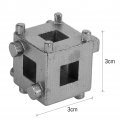 Qiilu Car Rear Disc Brake Piston Retractor Tool Kit Wind Back Cube Calliper Adaptor Silver