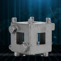 Qiilu Car Rear Disc Brake Piston Retractor Tool Kit Wind Back Cube Calliper Adaptor Silver
