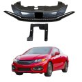 Front Bumper Grille Chrome Black Replacement For Civic Coupe 2dr 2014-2015 71120ts8a51 Ho1200221c 