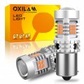 Oxilam Ba15s 1156 Led Turn Signal Light Bulb Canbus Error Free 2200k Amber Yellow 2800lm For 7506 1156a 1003 1141 P21w 