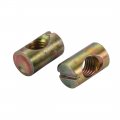 Uxcell 20pcs M8 Thread 20mm Height Zinc Plated Iron Slotted Drive Cross Dowel Nuts