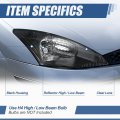 Auto Dynasty Headlight Assembly For 2003 2004 Ford Focus Factory Style Headlamp Replacement Passenger Right Side Black Housing