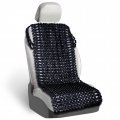 Zone Tech Black Wooden Beaded Comfort Seat Cover Premium Quality Full Car Driver Massaging Cool Comfortable Cushion W High 