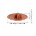 Uxcell Screw Cap Covers 120pcs 16 7x4 3mm Plastic Decoration Cover For Phillips Cam Fitting Nut Self-tapping Red Brown
