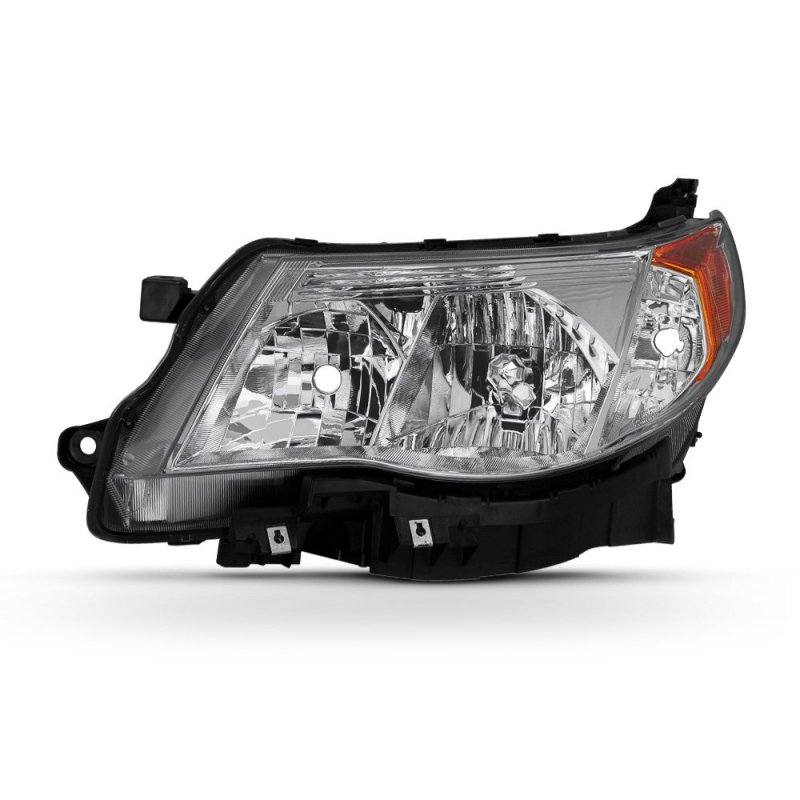 Chrome Housing Oe-style Headlight Headlamp Assembly For 2009-2013 Subaru Forester Halogen Model Driver Side