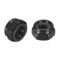 40pcs M8 X 1 25 Nylon Insert Hex Lock Nuts Carbon Steel Self-locking Stop Nut For Industrial Construction Fasteners Black White 