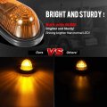 Partsam Amber Teardrop Cab Light 9led Marker 5pcs Front Rear Top Clearance Roof Running With Wiring Pack For Trucks Vans
