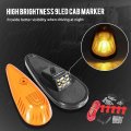 Partsam Amber Teardrop Cab Light 9led Marker 5pcs Front Rear Top Clearance Roof Running With Wiring Pack For Trucks Vans