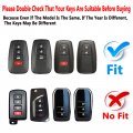 Yuebutor Key Fob Cover Case For Toyota 2019-2023 Camry Rav4 Highlander Corolla 4runner Avalon C-hr Prius Blue