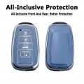 Yuebutor Key Fob Cover Case For Toyota 2019-2023 Camry Rav4 Highlander Corolla 4runner Avalon C-hr Prius Blue